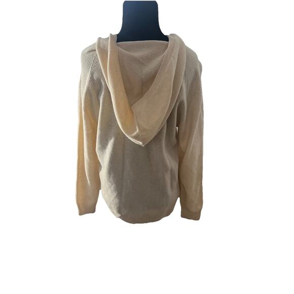 Womens Hooded 100% Wool Pullover Sweater Large Knit Winter Warm Unknown Brand - Picture 4 of 11